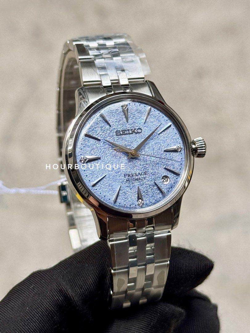 Brand New Seiko Presage Lady’s Cocktail Time Automatic Dress Watch with Diamond Point SRPL61J1