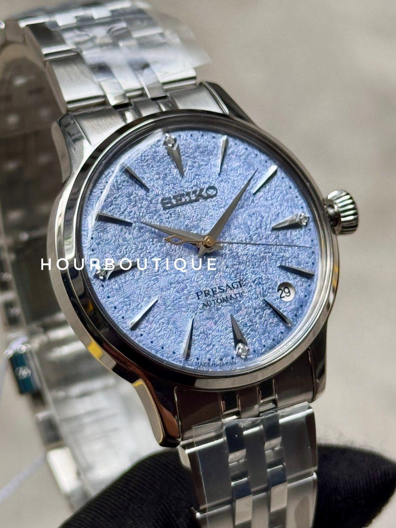 Brand New Seiko Presage Lady’s Cocktail Time Automatic Dress Watch with Diamond Point SRPL61J1
