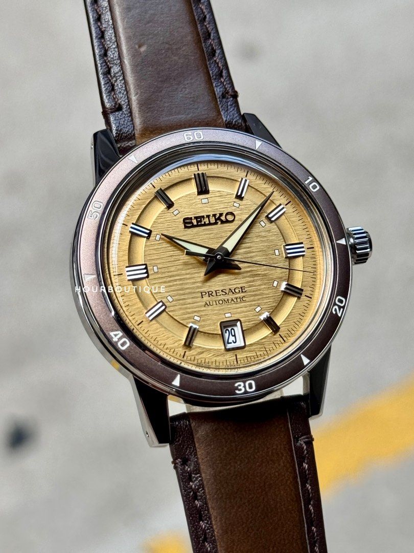 Brand New Seiko Presage Metallic Gold Dial Automatic Watch SRPL75J1