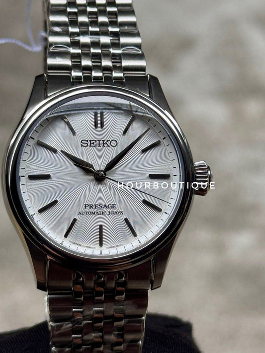 Brand New Seiko Presage Mid Size Automatic Silver Dial Watch HCC001J1