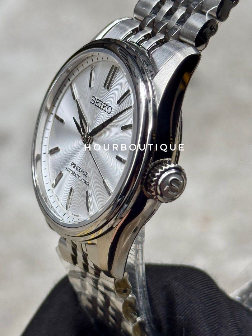 Brand New Seiko Presage Mid Size Automatic Silver Dial Watch HCC001J1
