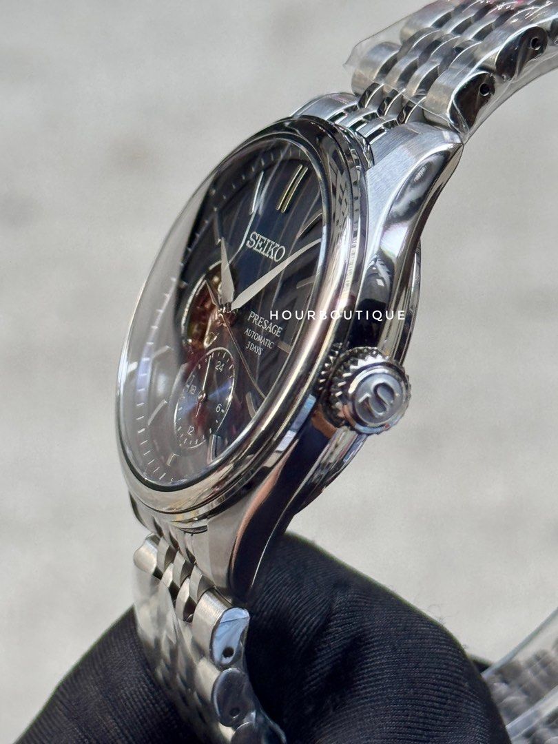 Brand New Seiko Presage Open Heart Dark Blue Dial Automatic Watch SARJ011