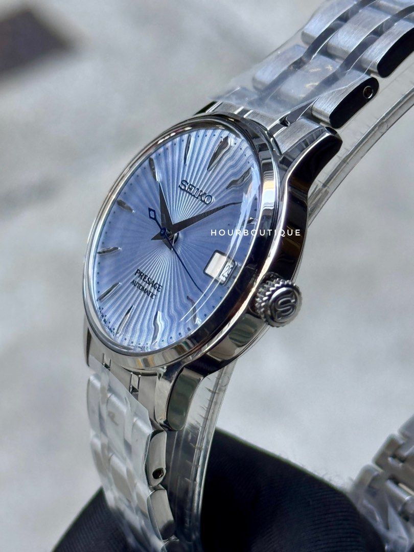 Brand New Seiko Presage Pastel Blue Dial Cocktail Time Automatic Watch SRP841J1
