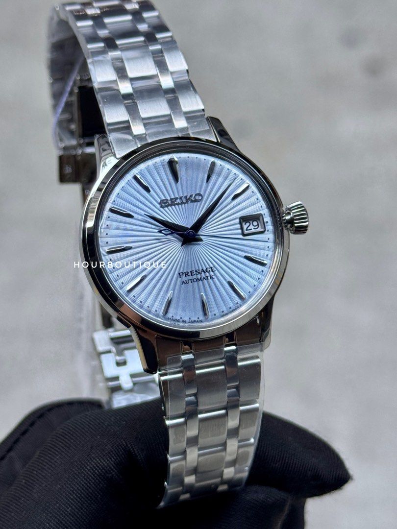Brand New Seiko Presage Pastel Blue Dial Cocktail Time Automatic Watch SRP841J1