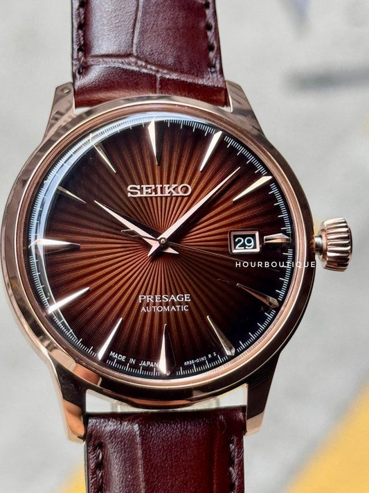 Brand New Seiko Presage PVD Rose Gold Cocktail Time Automatic Watch SRPB46J1