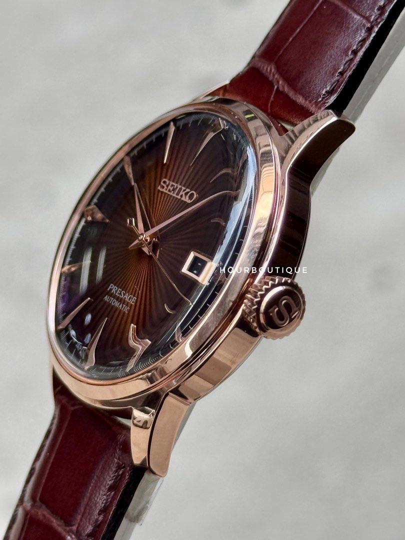 Brand New Seiko Presage PVD Rose Gold Cocktail Time Automatic Watch SRPB46J1