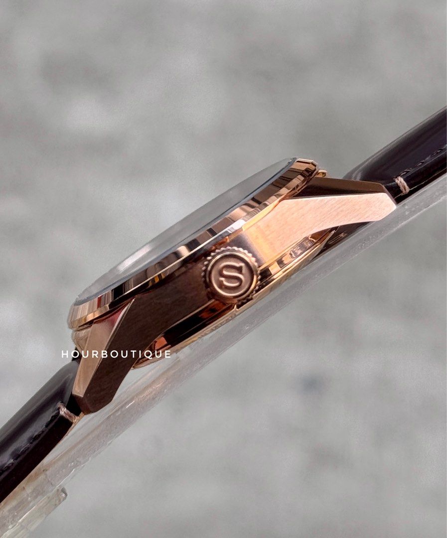Brand New Seiko Presage Rose Gold Case Sharp Edged Mens Dress Watch SPB170J1