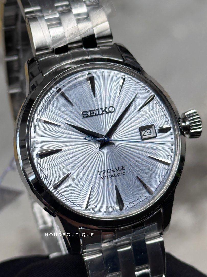 Brand New Seiko Presage Sky Blue Dial Cocktail time Automatic Watch SRPE19J1