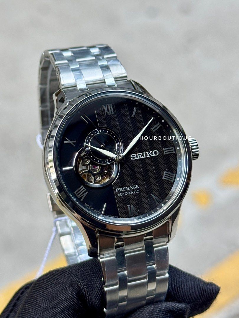 Brand New Seiko Presage Zen Garden, Black Dial Automatic Watch SSA377J1