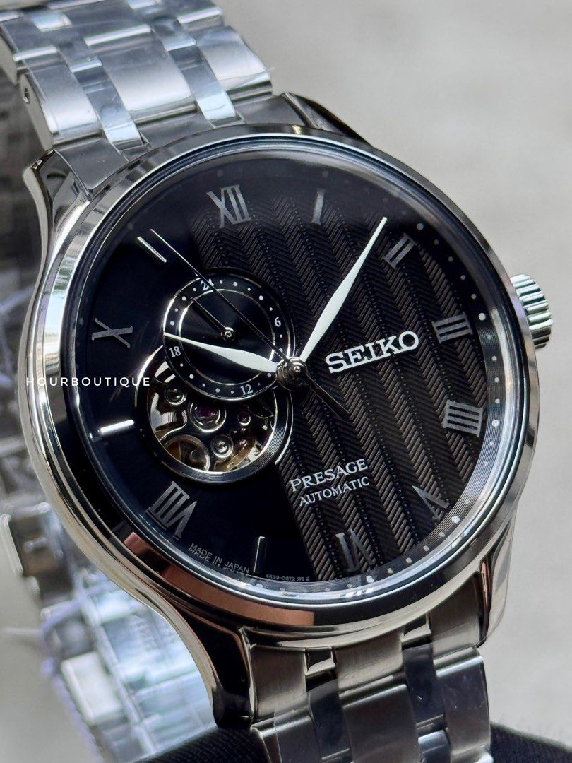 Brand New Seiko Presage Zen Garden, Black Dial Automatic Watch SSA377J1