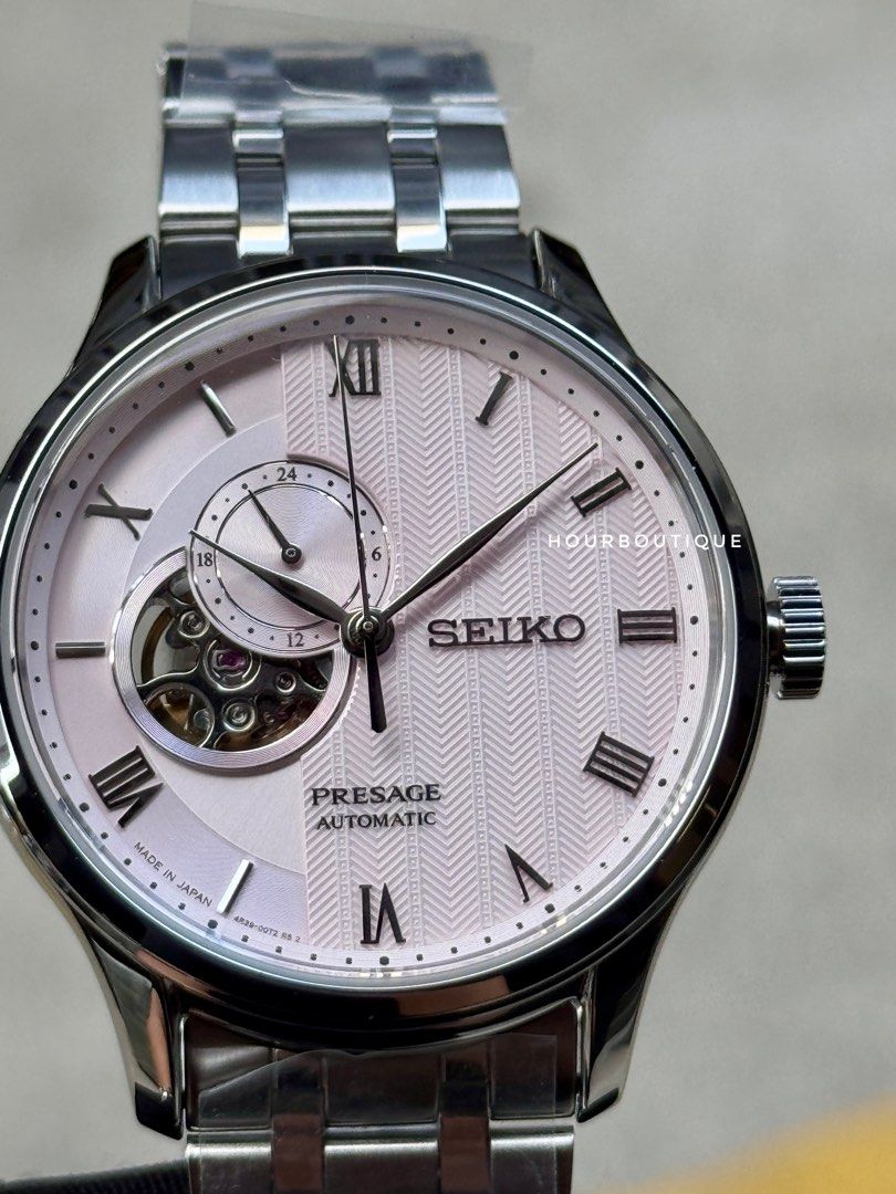 Brand New Seiko Presage Zen Garden Pastel Pink Dial Automatic Watch SSA465J1