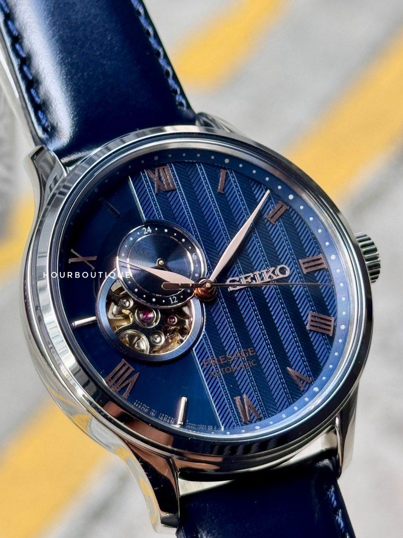 Brand New Seiko Presage Zen Garden Blue Dial Automatic Watch SSA421J1