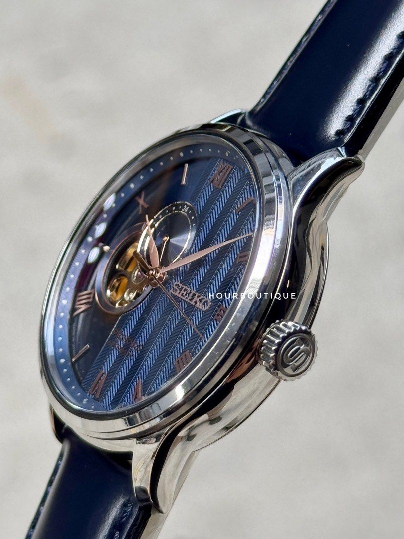 Brand New Seiko Presage Zen Garden Blue Dial Automatic Watch SSA421J1