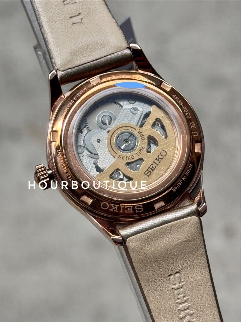 Brand New Seiko Presage Zen Garden Rose Gold Case, Cream Dial Automatic Watch SRPF50J1