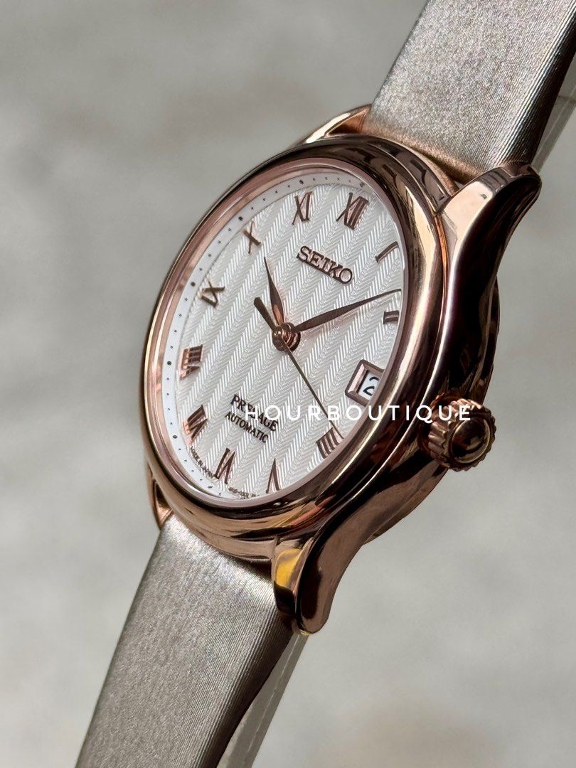 Brand New Seiko Presage Zen Garden Rose Gold Case, Cream Dial Automatic Watch SRPF50J1