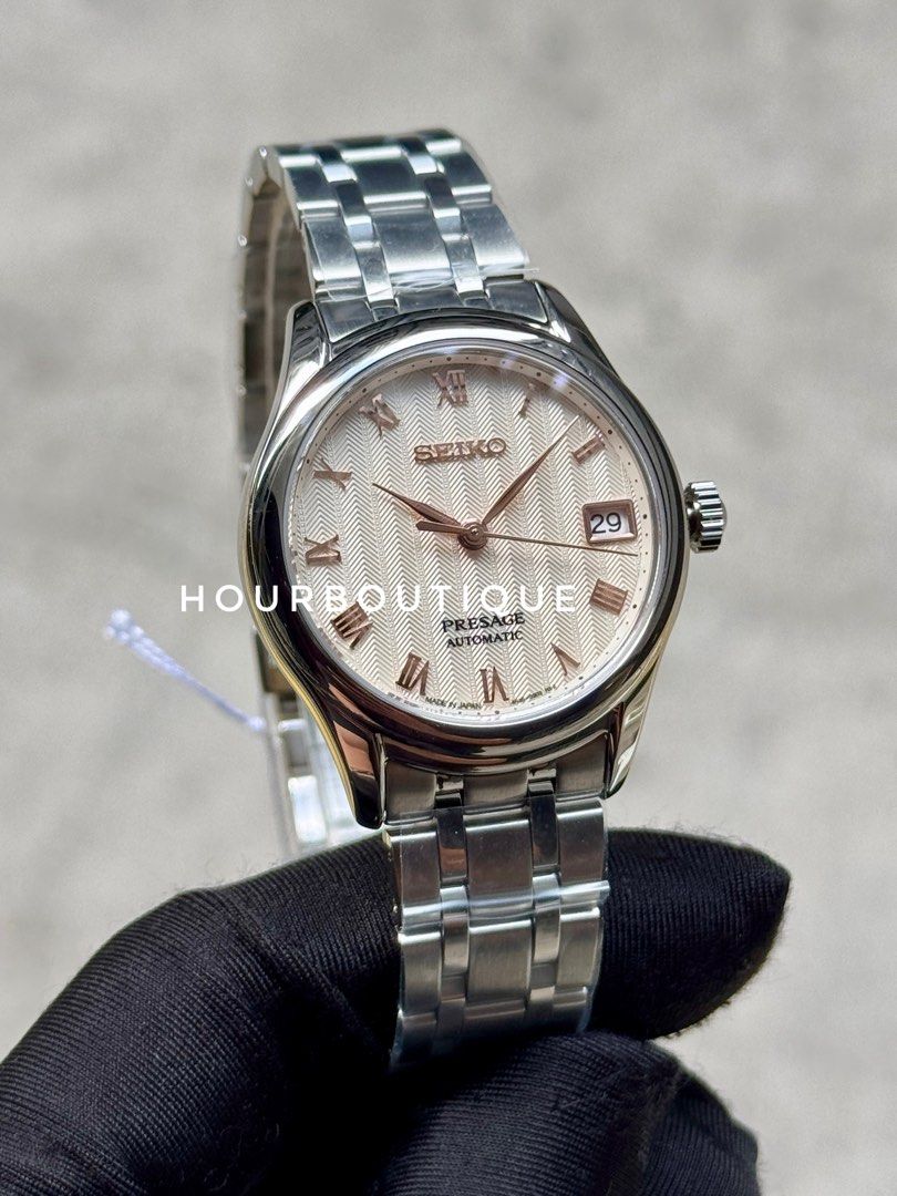 Brand New Seiko Presage Zen Garden Cream Dial, Lady’s Automatic Dress Watch SRPF47J1