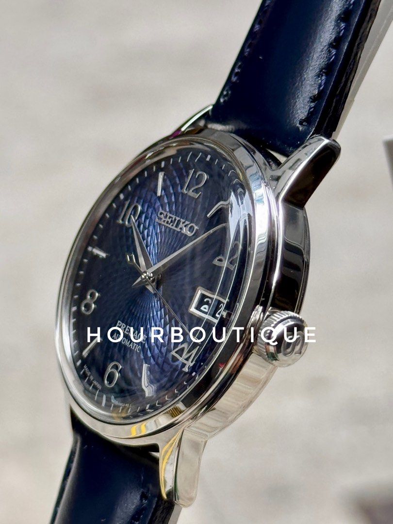 Brand New Seiko Presahe 38.5mm Blue Dial Automatic Watch SRPE43J1