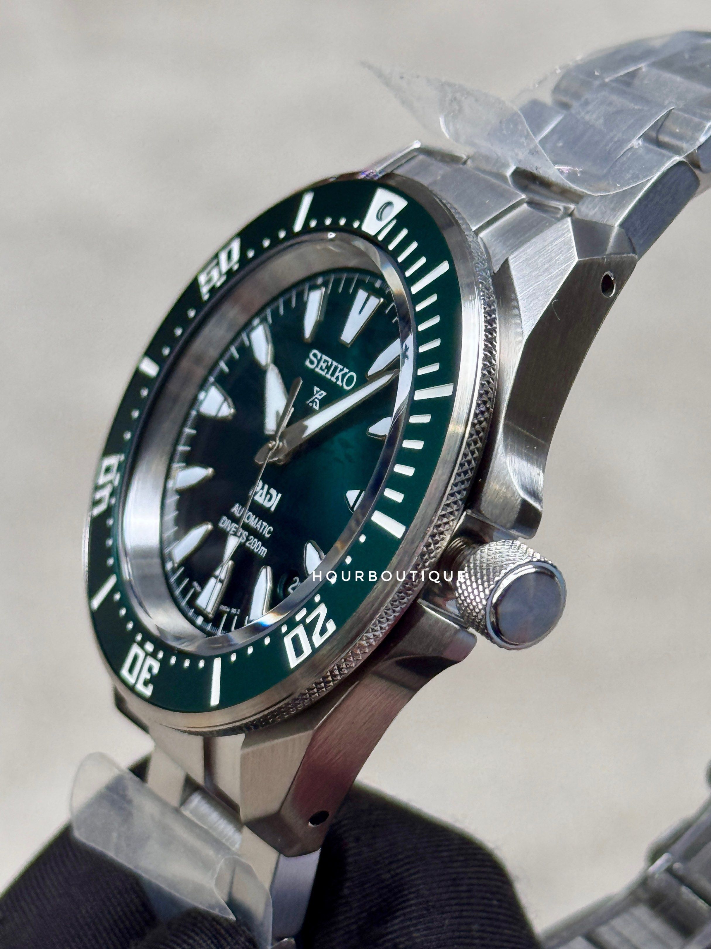 Brand New Seiko Prospex 41mm Samurai Green Dial Automatic Watch