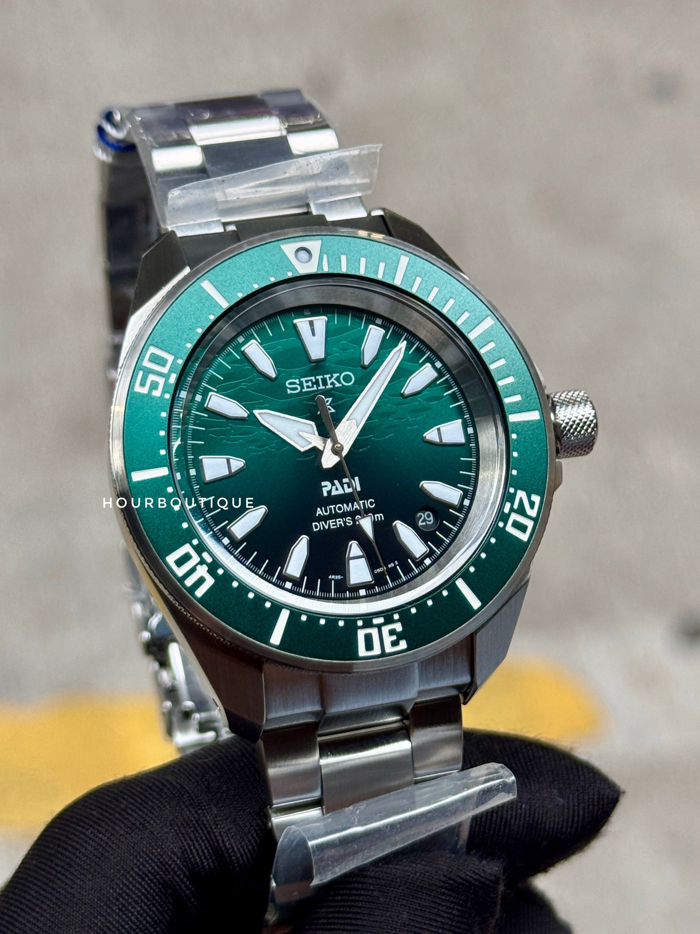 SJ Brand New Seiko Prospex 41mm Samurai Green Dial Automatic Watch