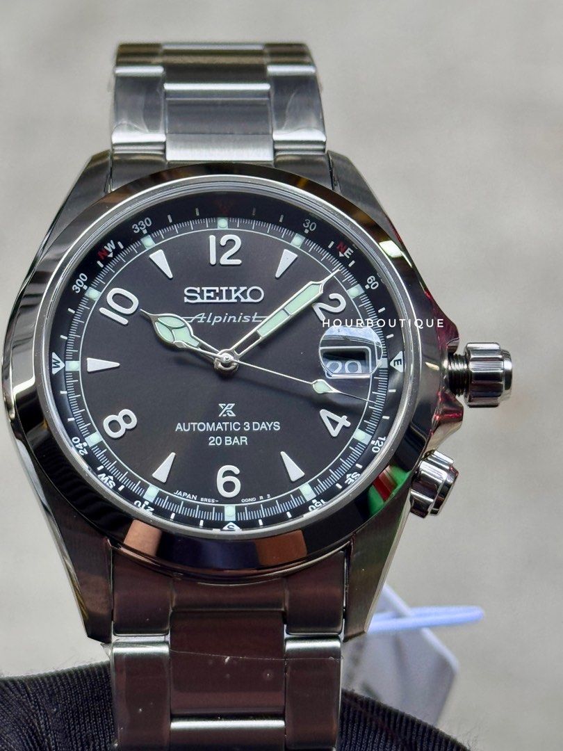 Brand New Seiko Prospex Alpinist Black Dial Automatic FieldWatch SPB505J1