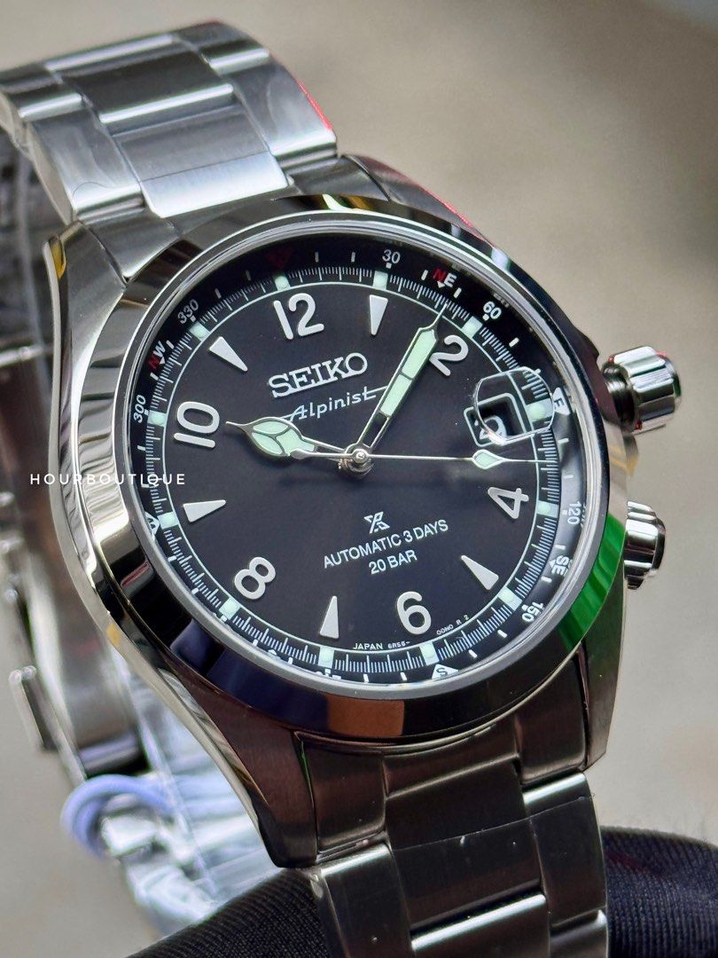 Brand New Seiko Prospex Alpinist Black Dial Automatic FieldWatch SPB505J1