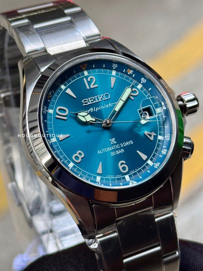 Brand New Seiko Prospex Alpinist Metallic Blue Dial Automatic Watch SPB503J1