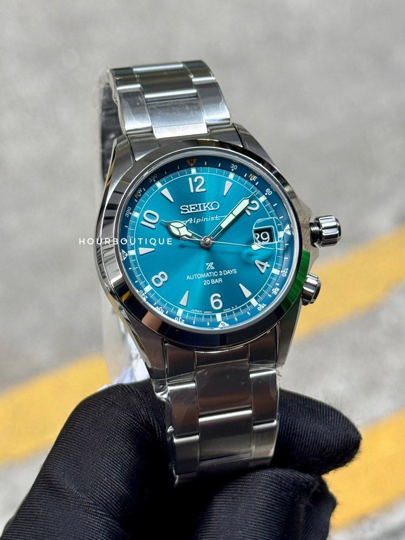 Brand New Seiko Prospex Alpinist Metallic Blue Dial Automatic Watch SPB503J1