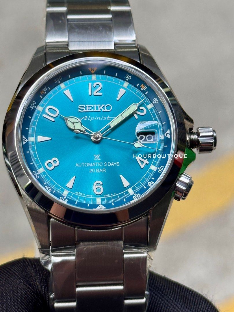 Brand New Seiko Prospex Alpinist Metallic Blue Dial Automatic Watch SPB503J1