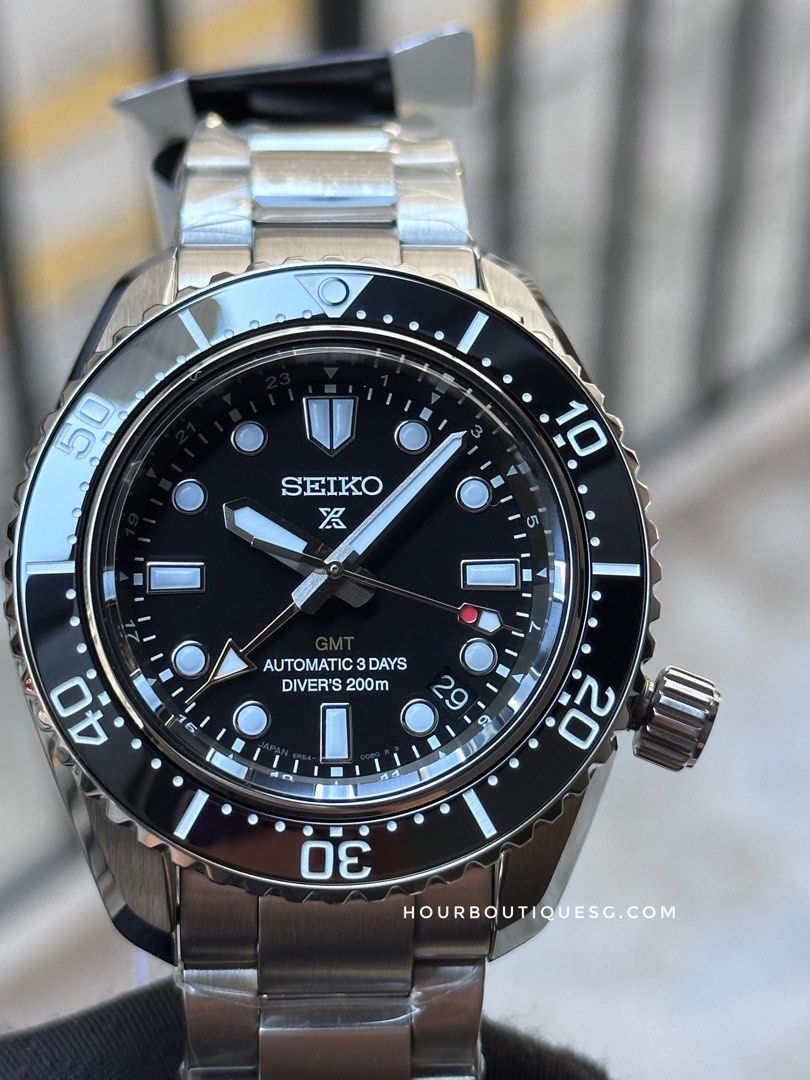 Brand New Seiko Prospex Automatic GMT Black Dial Divers Watch SBEJ011 SPB383J1