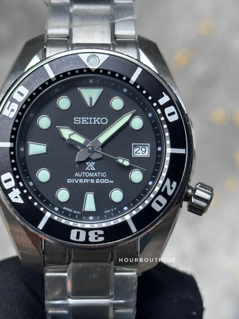 Brand New Seiko Prospex Black Sumo Mens Automatic Divers Watch SBDC031