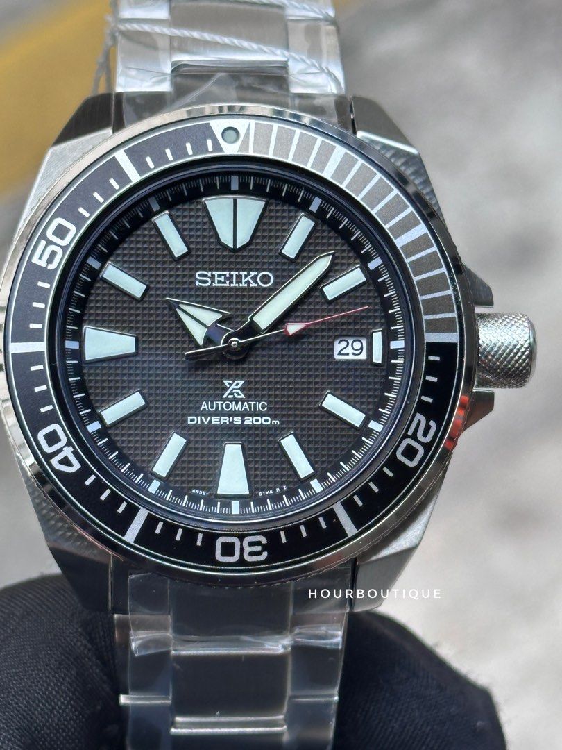 Brand New Seiko Prospex Black Dial Samurai Mens Automatic Divers Watch SRPF03K1