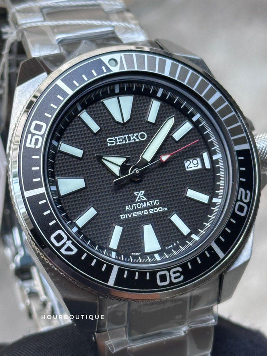 Brand New Seiko Prospex Black Dial Samurai Mens Automatic Divers Watch SRPF03K1