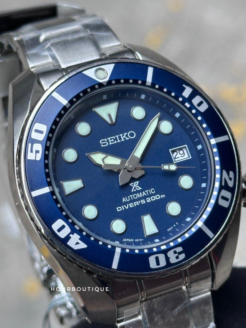 Brand New Seiko Prospex Blue Sumo Automatic Mens Divers Watch SBDC033