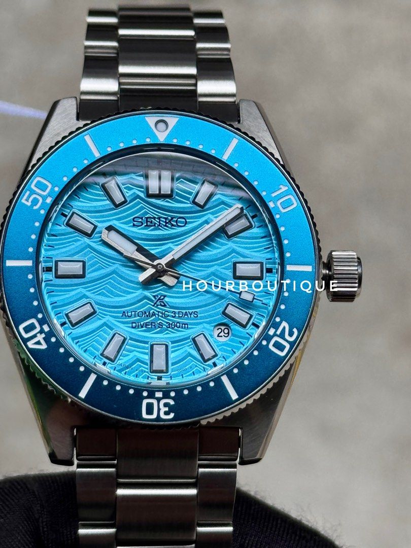 Brand New Seiko Prospex Blue Wave Dial Automatic Watch HBC011J1