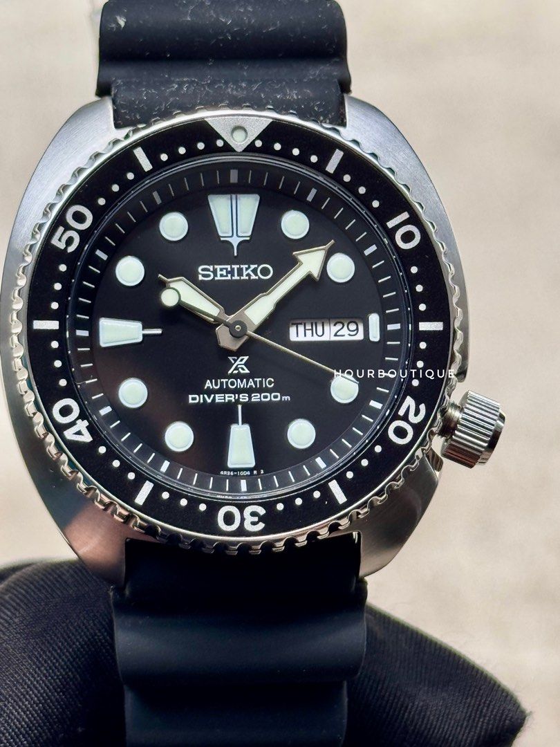 Brand New Seiko Prospex Classic Black Dial Turtle, Automatic Divers Watch SRPE93K1