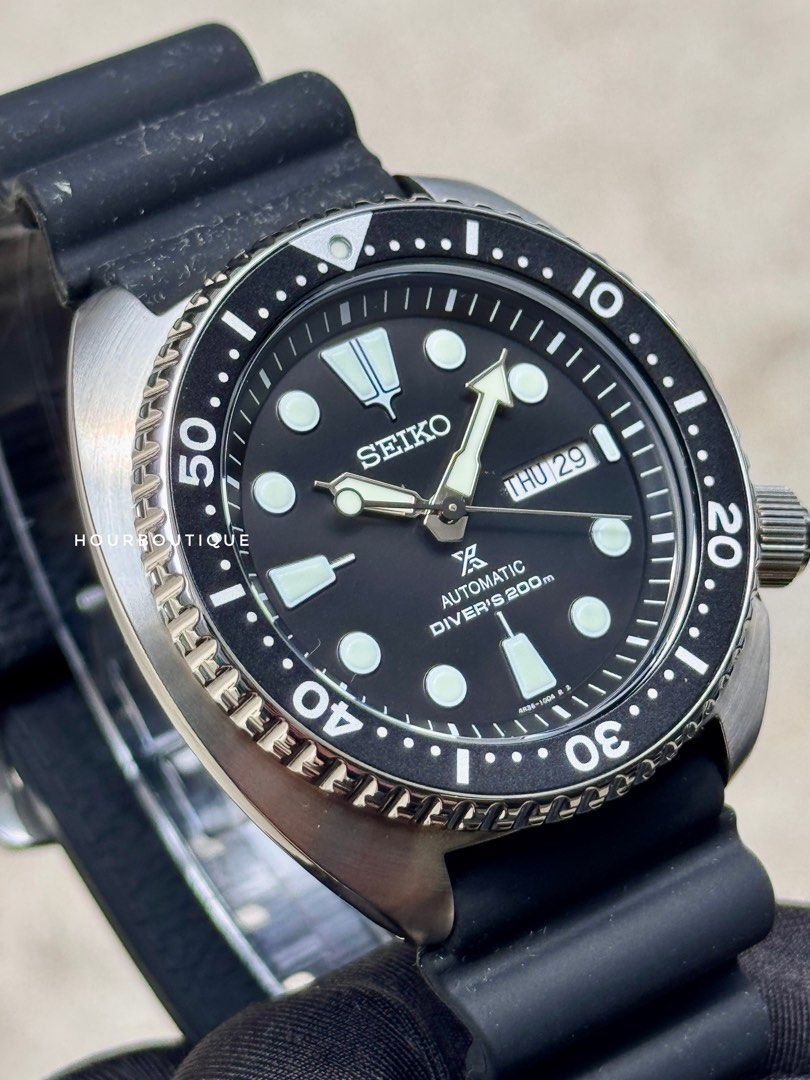 Brand New Seiko Prospex Classic Black Dial Turtle, Automatic Divers Watch SRPE93K1