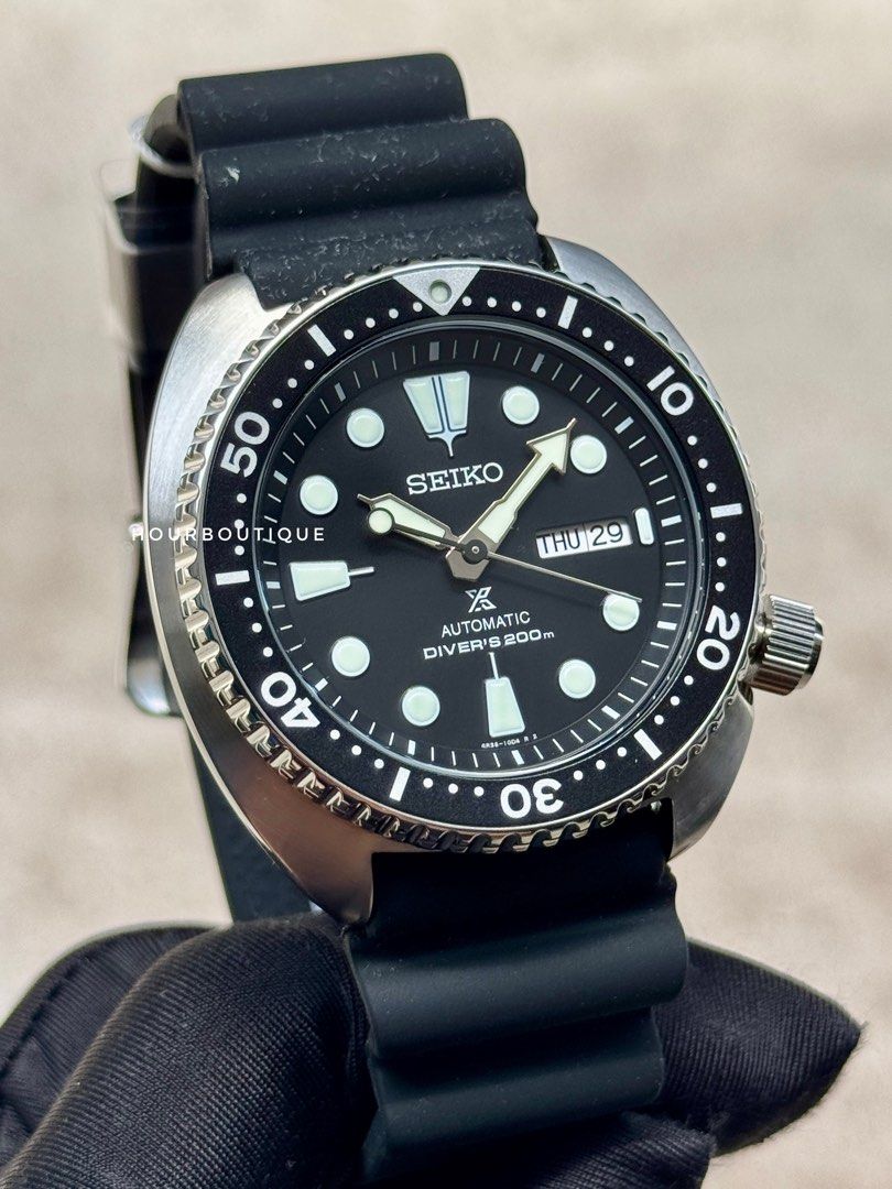 Brand New Seiko Prospex Classic Black Dial Turtle, Automatic Divers Watch SRPE93K1