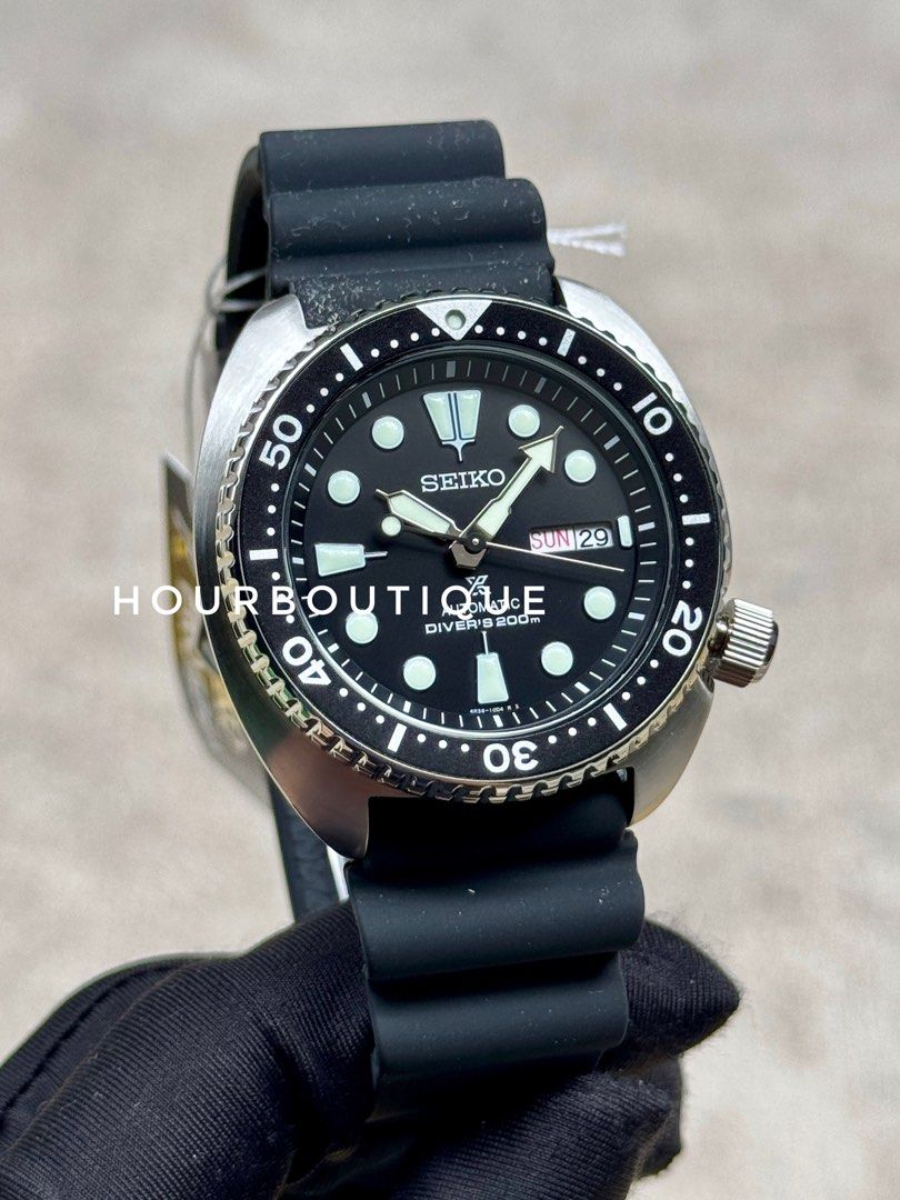 Brand New Seiko Prospex Classic Black Dial Turtle, Automatic Divers Watch SRPE93K1