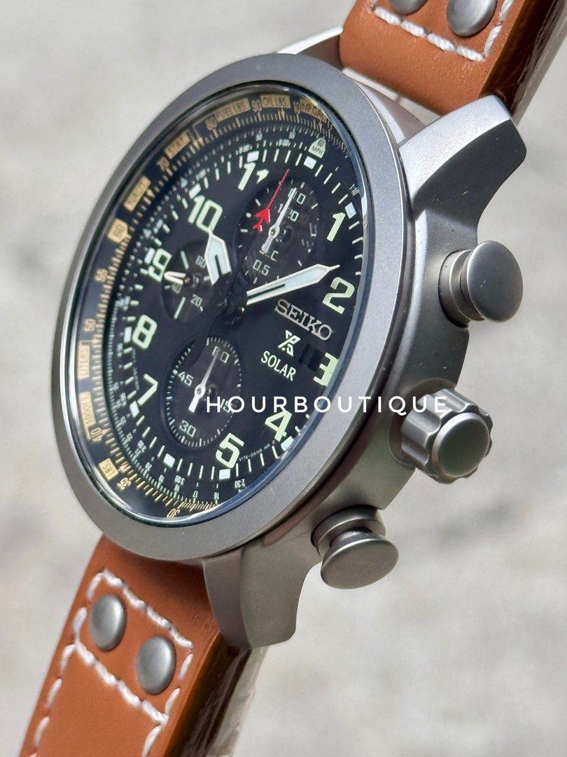 Brand New Seiko Prospex Flight Master Solar Chronograph Watch SSC421P1