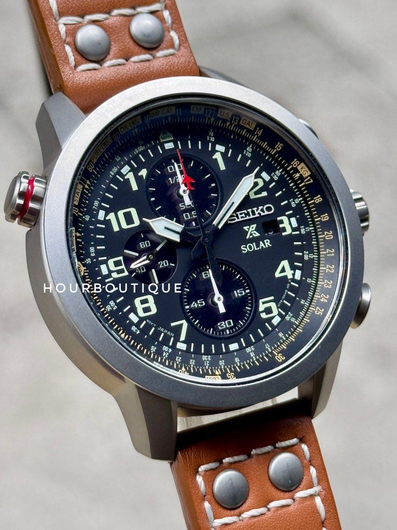Brand New Seiko Prospex Flight Master Solar Chronograph Watch SSC421P1