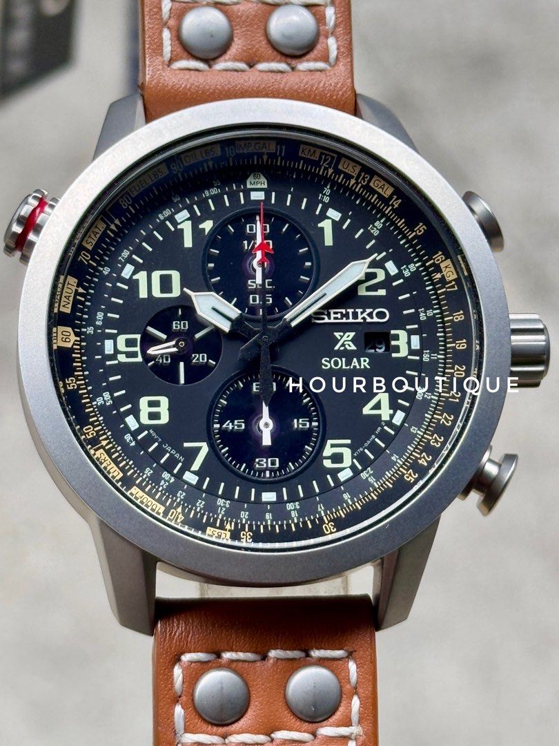 Brand New Seiko Prospex Flight Master Solar Chronograph Watch SSC421P1