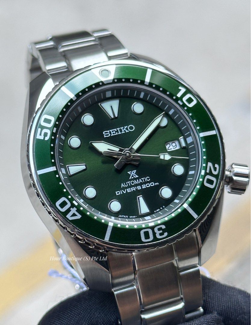 Brand New Seiko Prospex Green Hulk Sumo Men's Automatic Divers Watch SBDC081 SPB103J1