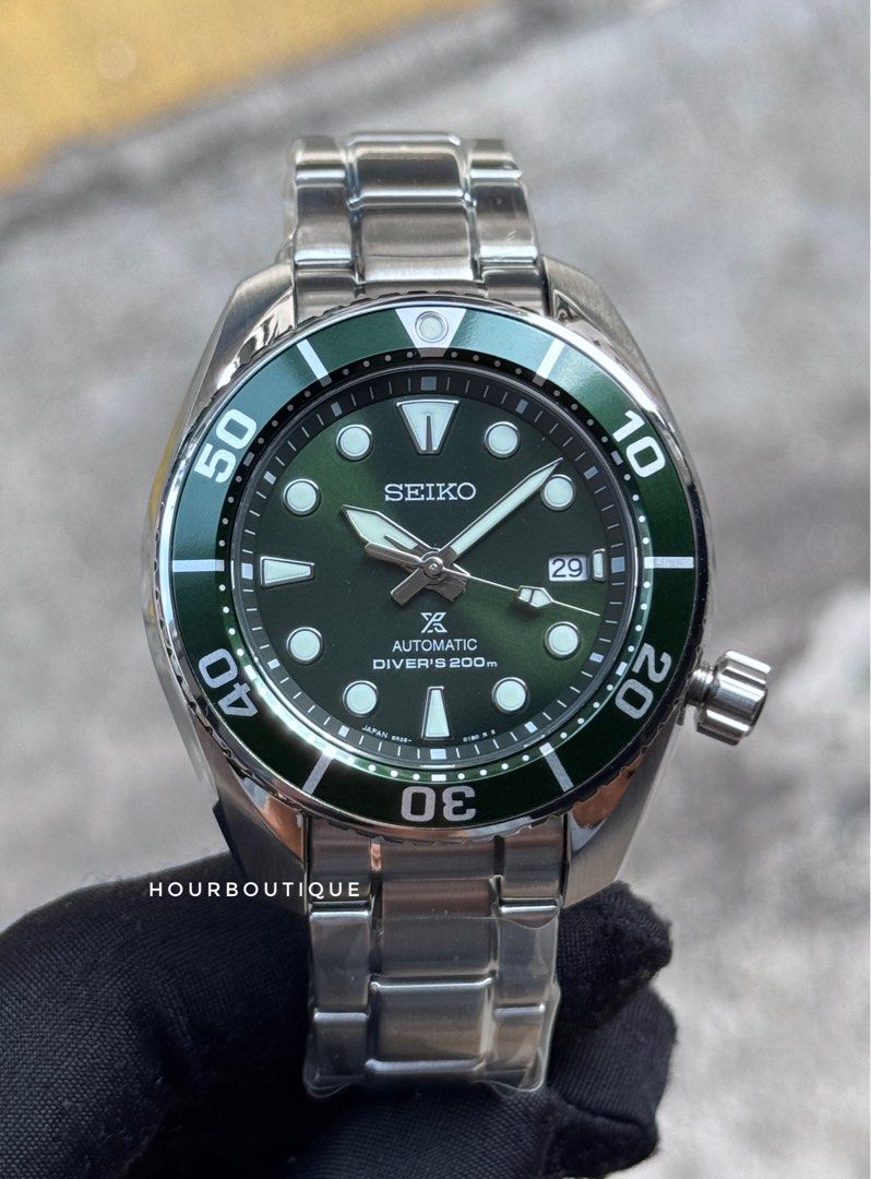 Brand New Seiko Prospex Green Sumo Automatic Mens Divers Watch SBDC081 SPB103J1