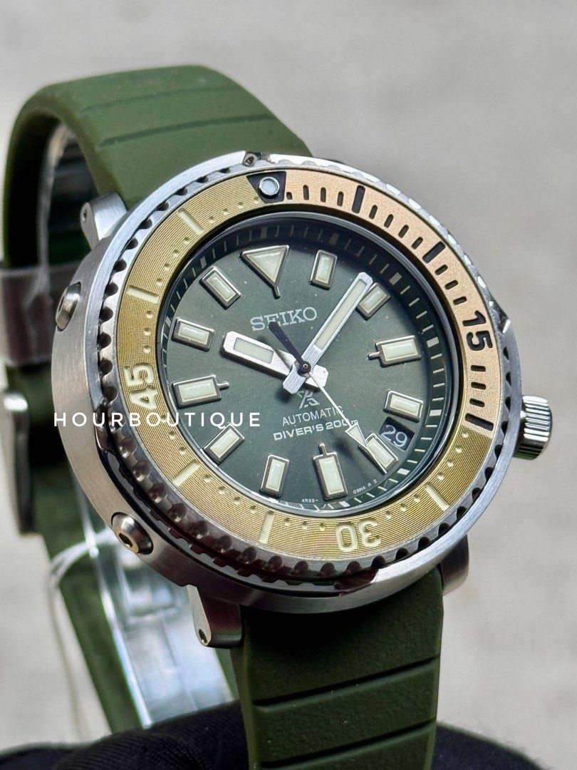 Brand New Seiko Prospex Green Tuna Automatic Divers Watch SRPF83K1