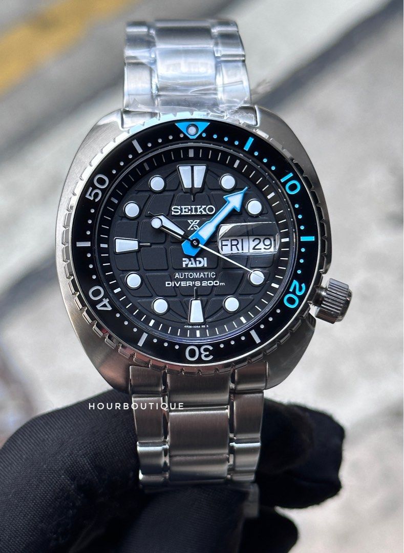 Brand New Seiko Prospex King Turtle PADI Edition Grenade Dial Automatic Divers Watch SRPG19K1