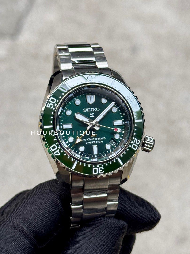 Brand New Seiko Prospex Green Automatic GMT Men’s Divers MM200 Watch SPB381J1 SBEJ009