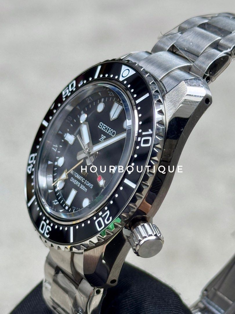 Brand New Seiko Prospex MarineMaster GMT Black Dial Automatic Divers Watch HBC002J1