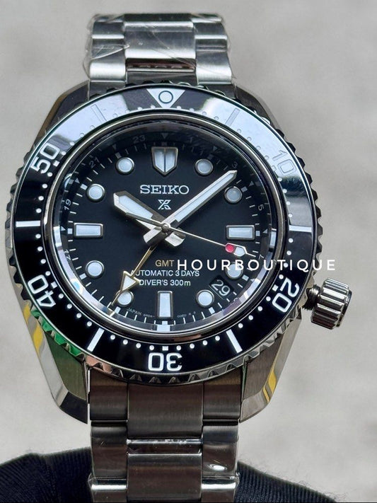 Brand New Seiko Prospex MarineMaster GMT Black Dial Automatic Divers Watch HBC002J1