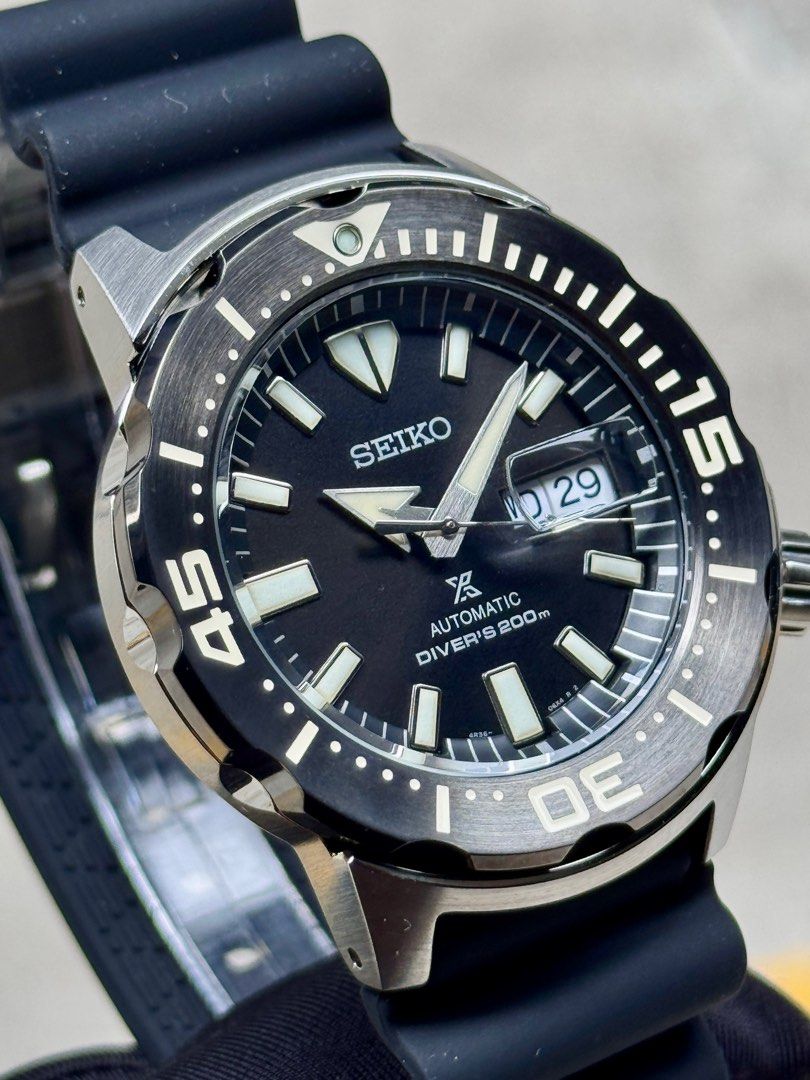 Brand New Seiko Prospex Monster, Black Dial Automatic Divers Watch SRPD27K1