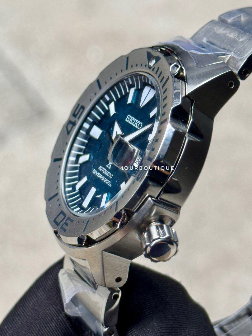 Brand New Seiko Prospex Monster , Save the Ocean Series Blue Dolphin Dial Automatic Watch SRPH75K1